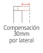 Compensacion 30mm por lateral