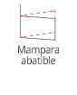 Mampara abatible